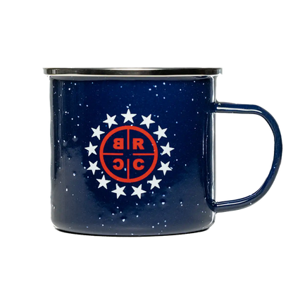 America's Coffee RWB Enamel Mug, 17 oz